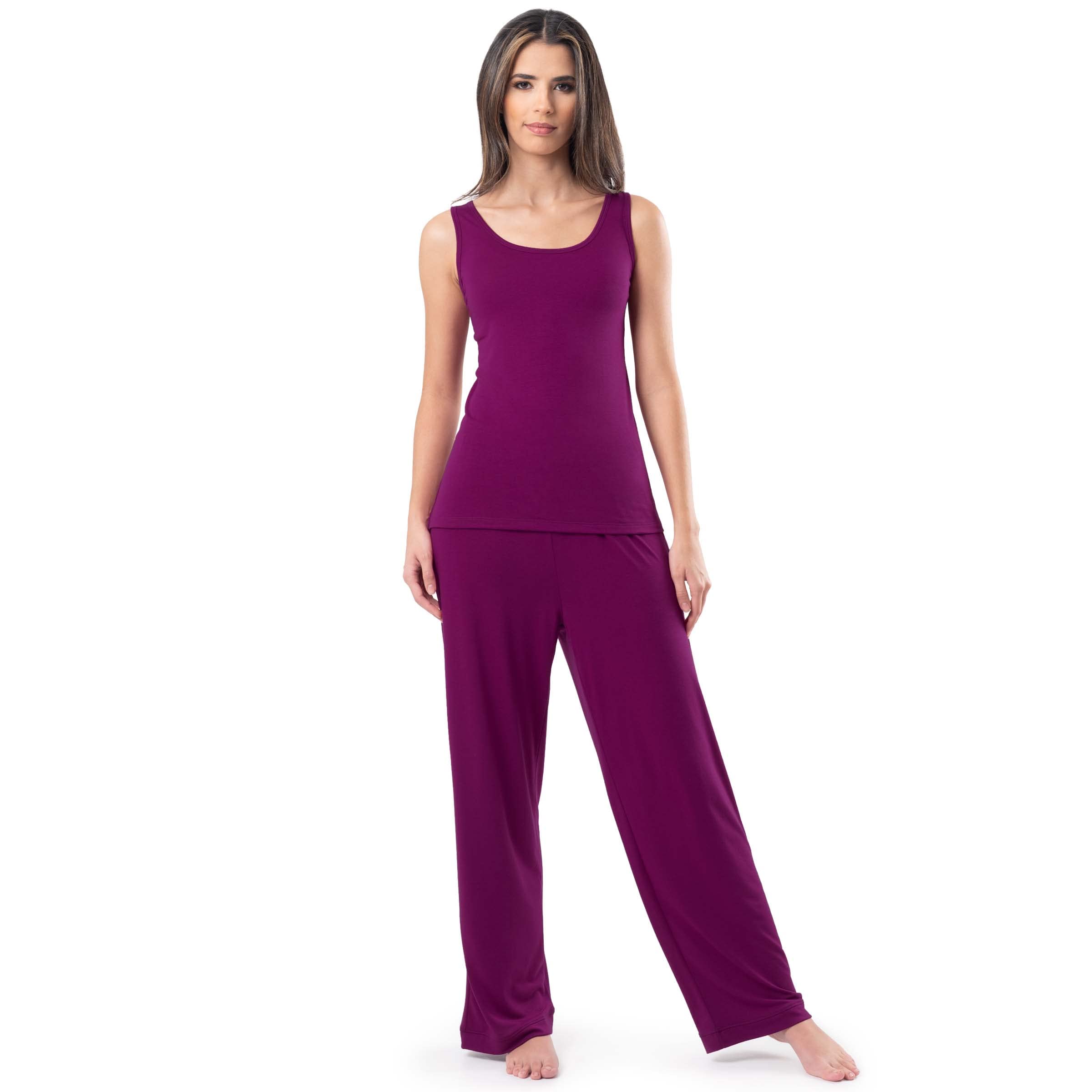 Fruit of the Loom womens Breathable Tank Top, Pant, and Cardigan Sleep Set