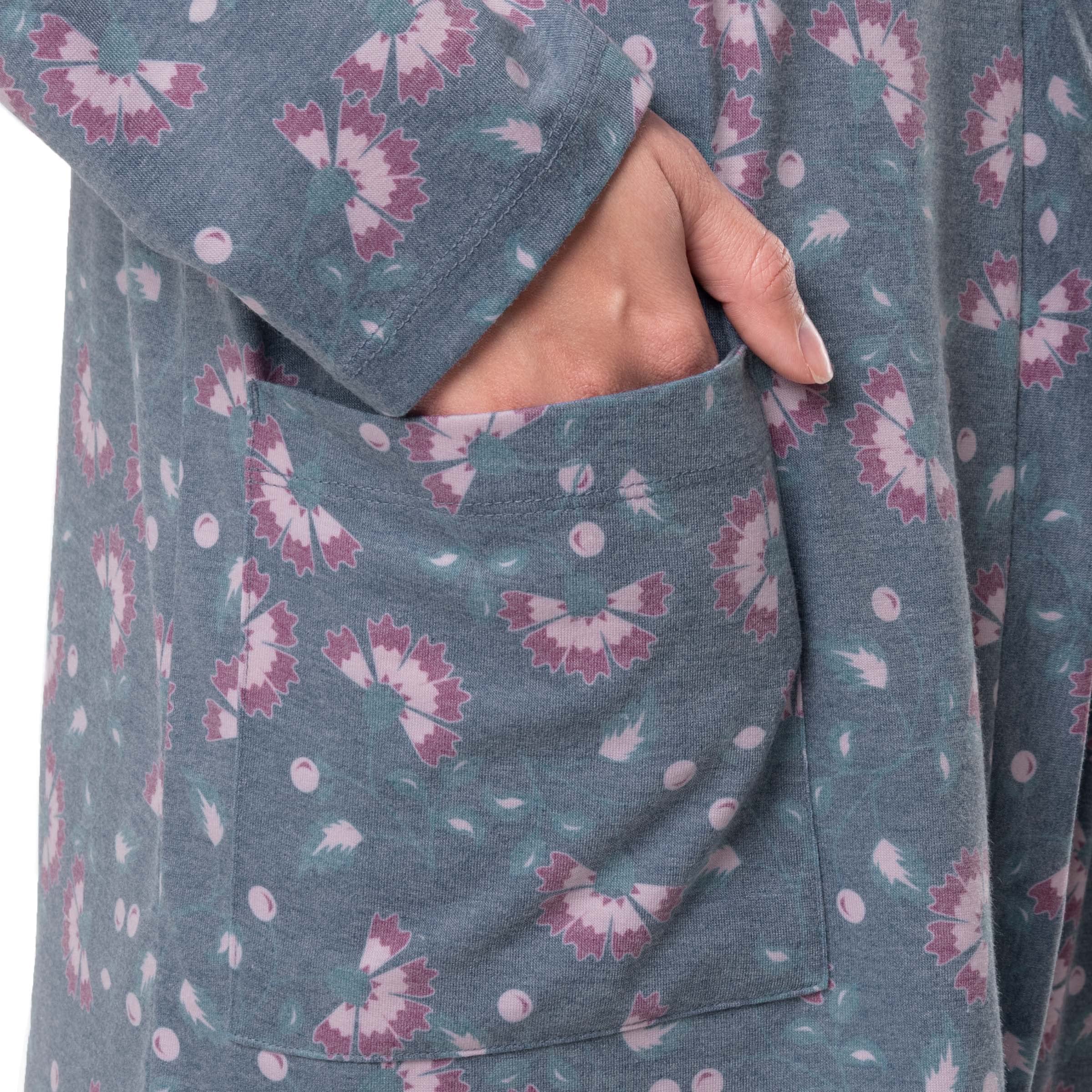Fruit of the Loom womens Breathable Tank Top, Pant, and Cardigan Sleep Set