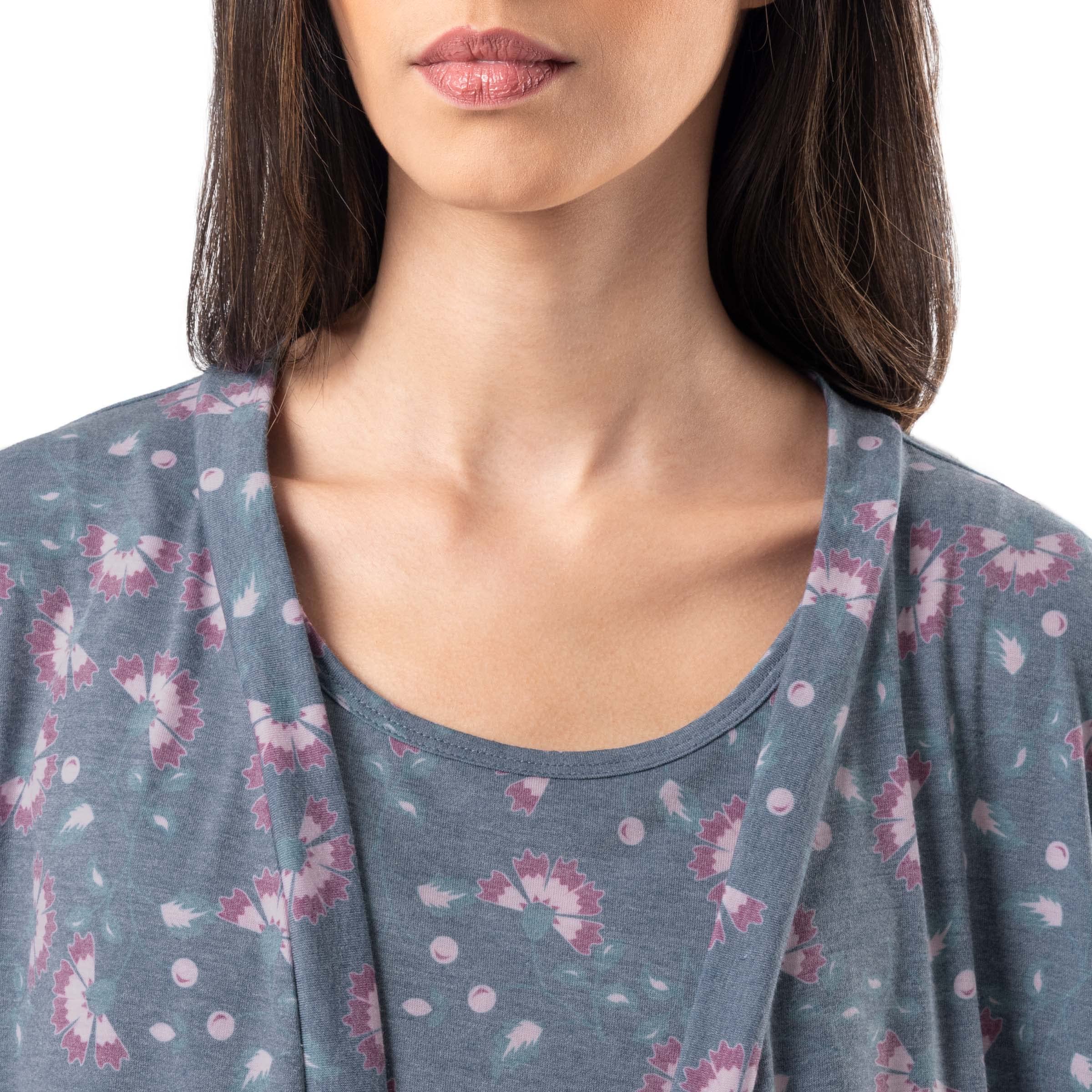 Fruit of the Loom womens Breathable Tank Top, Pant, and Cardigan Sleep Set