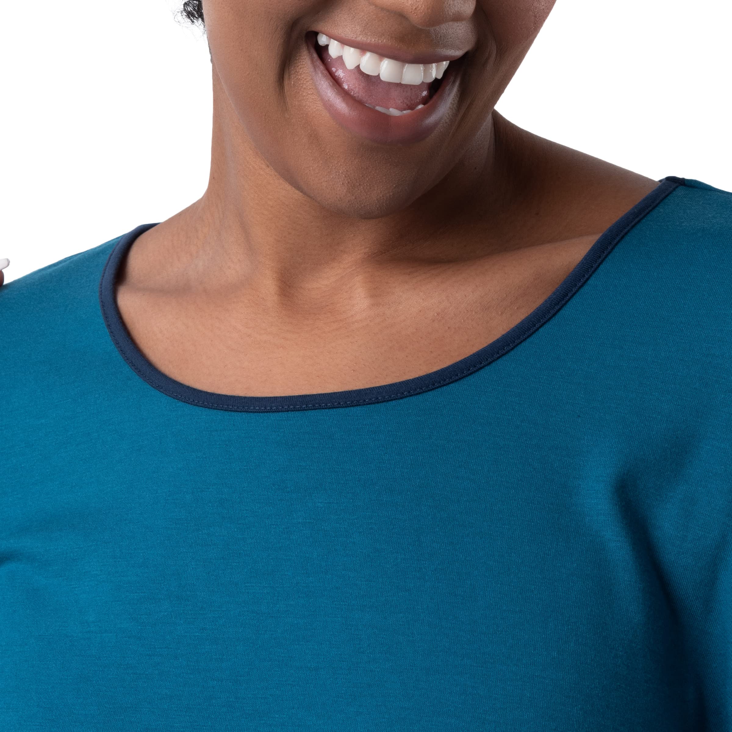 Fruit of the Loom womens Long Sleeve Tee and Pant 2 Piece Sleep Set