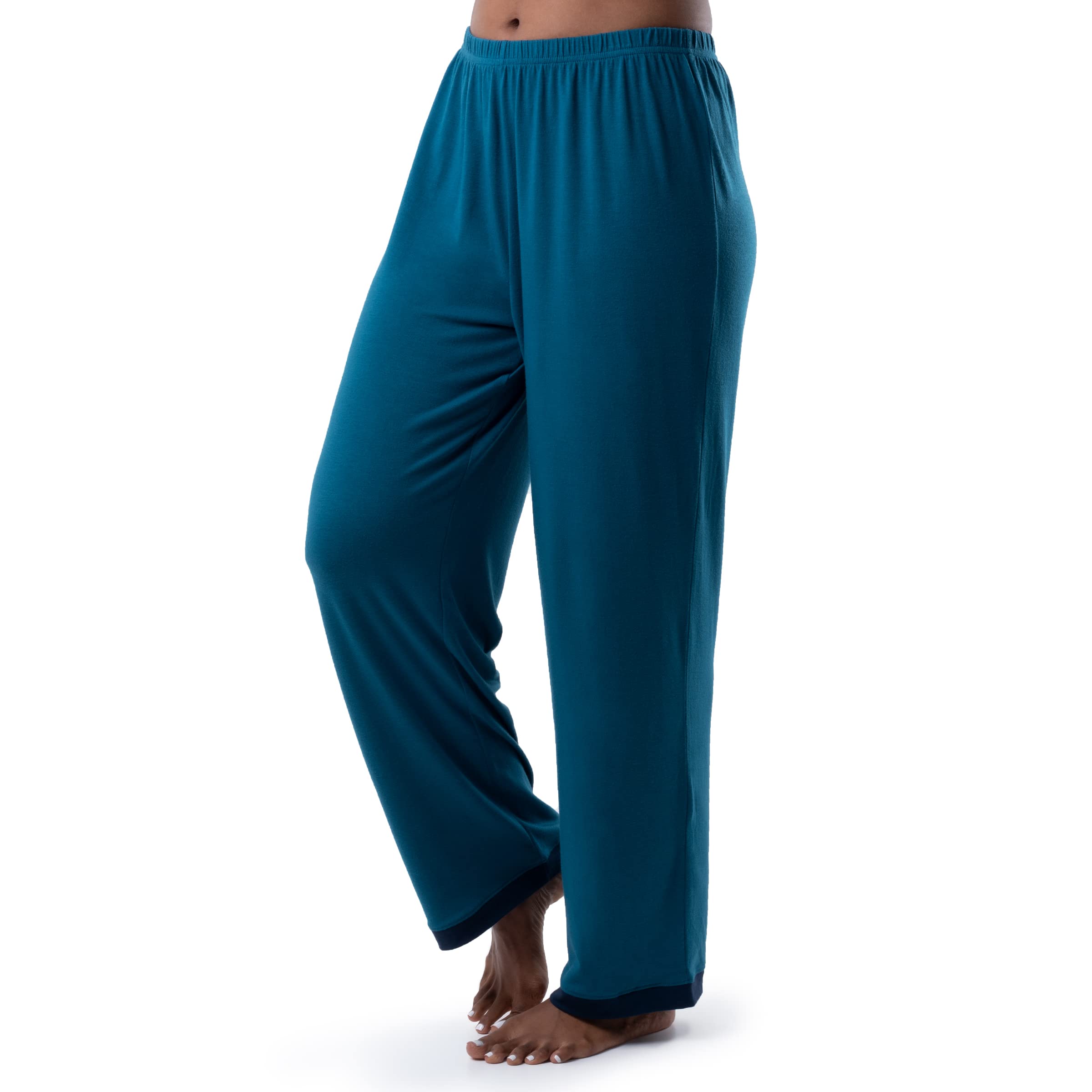 Fruit of the Loom womens Long Sleeve Tee and Pant 2 Piece Sleep Set