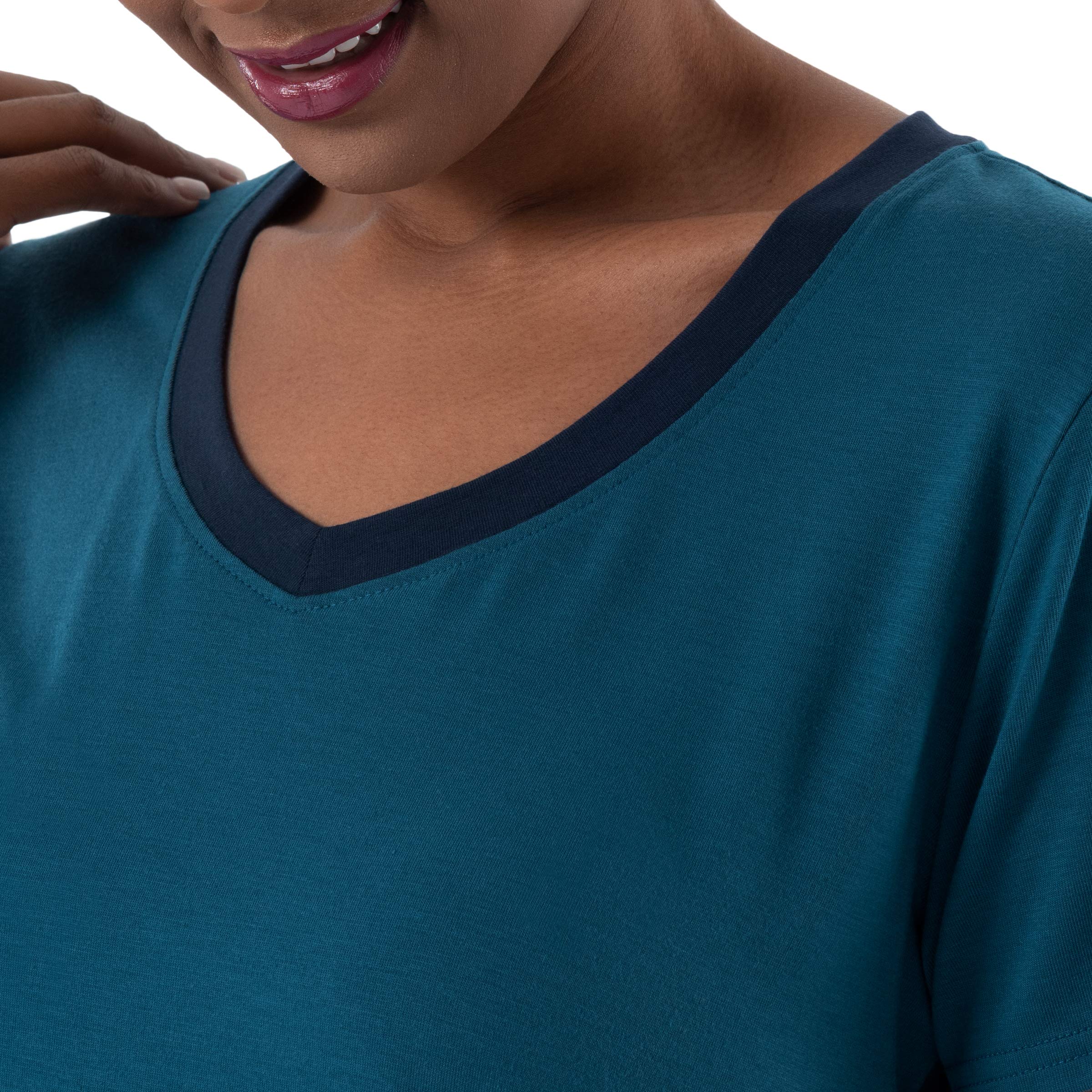 Fruit of the Loom Women's Short Sleeve Tee and Pant 2 Piece Sleep Pajama Set