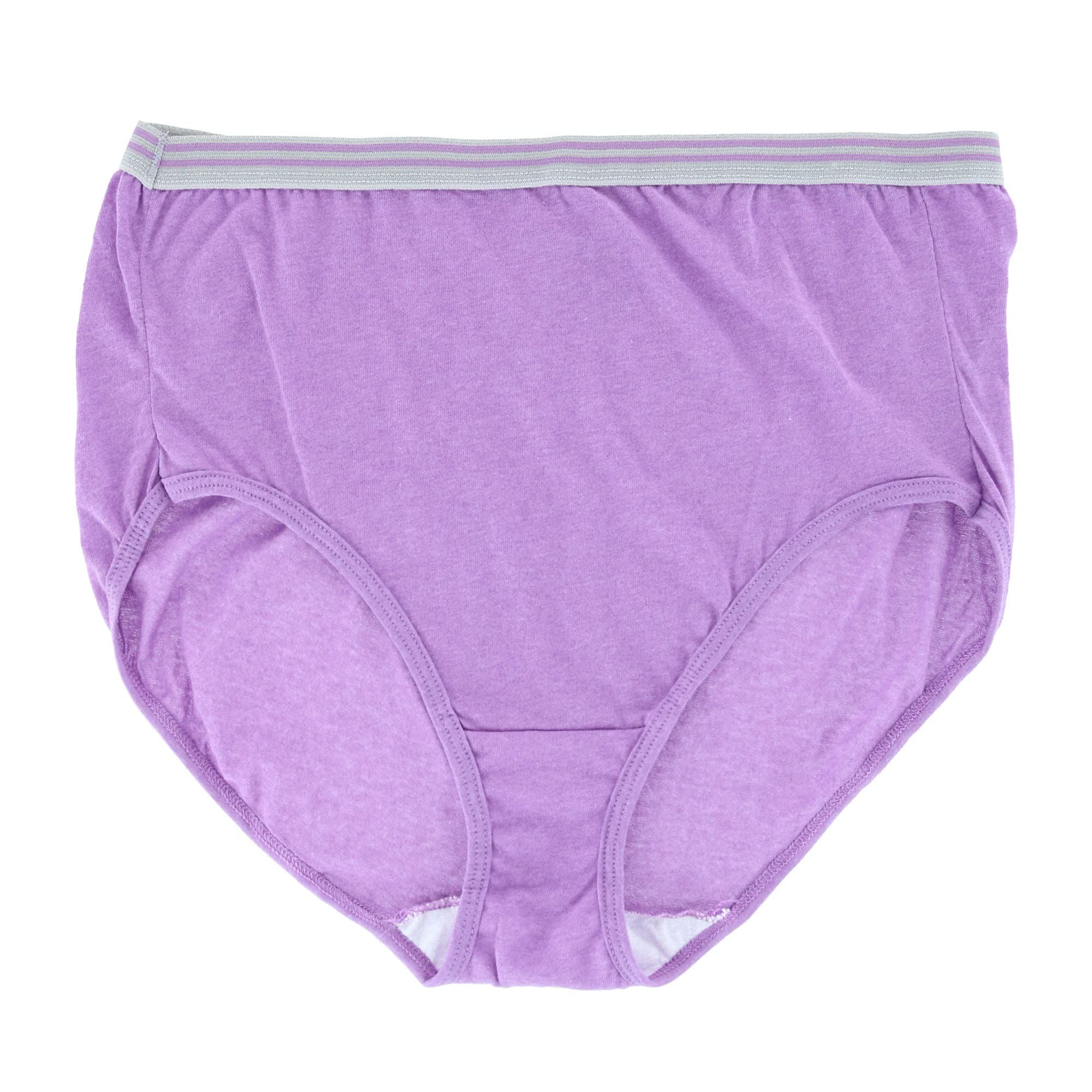Fruit of the Loom Women's Plus-Size Fit For Me Women's Heather Briefs, 6 Pack Underwear, -Assorted, 11