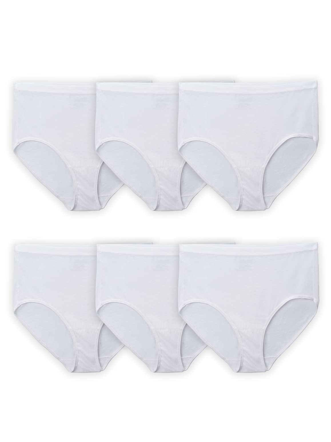 Fruit Of The Loom Womens Fit For Me Plus Size Underwear, Designed To Your Curves, Brief - Cotton - White, 11 Plus