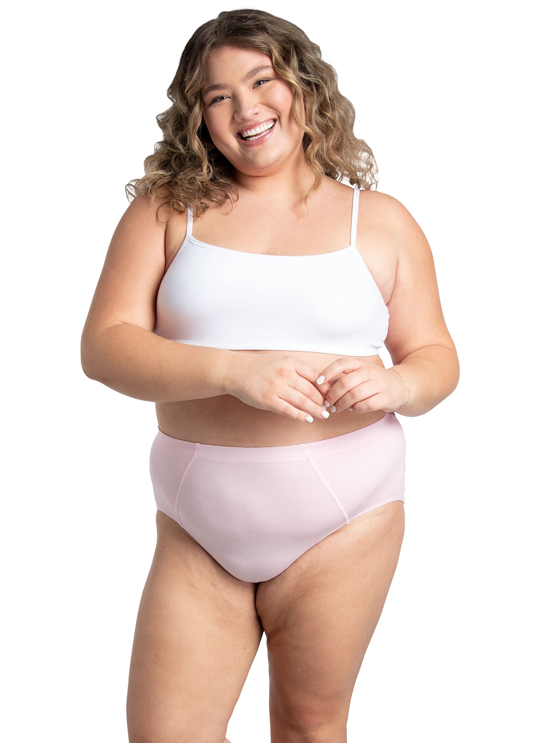 Fruit of the Loom womens Fit for Me Plus Size Underwear Briefs, Brief - Flexible Fit Assorted, 11 US