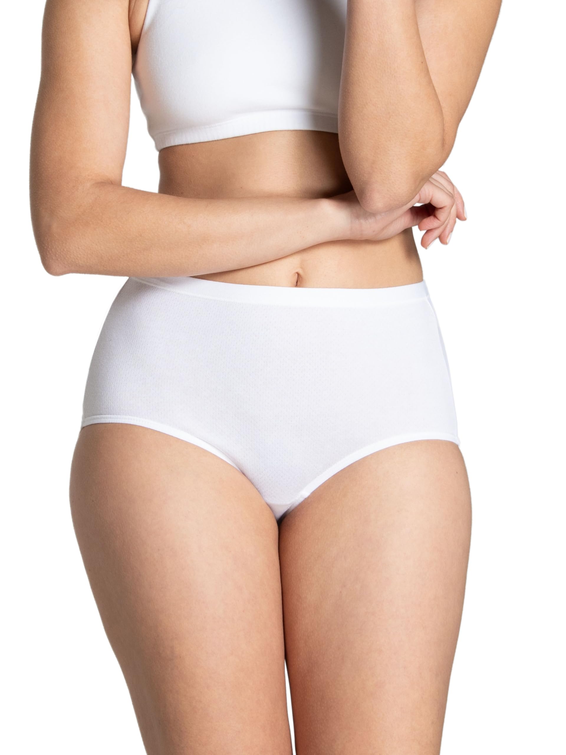 Fruit of the Loom Women's Breathable Underwear, Moisture Wicking Keeps You Cool & Comfortable, Available in Plus Size