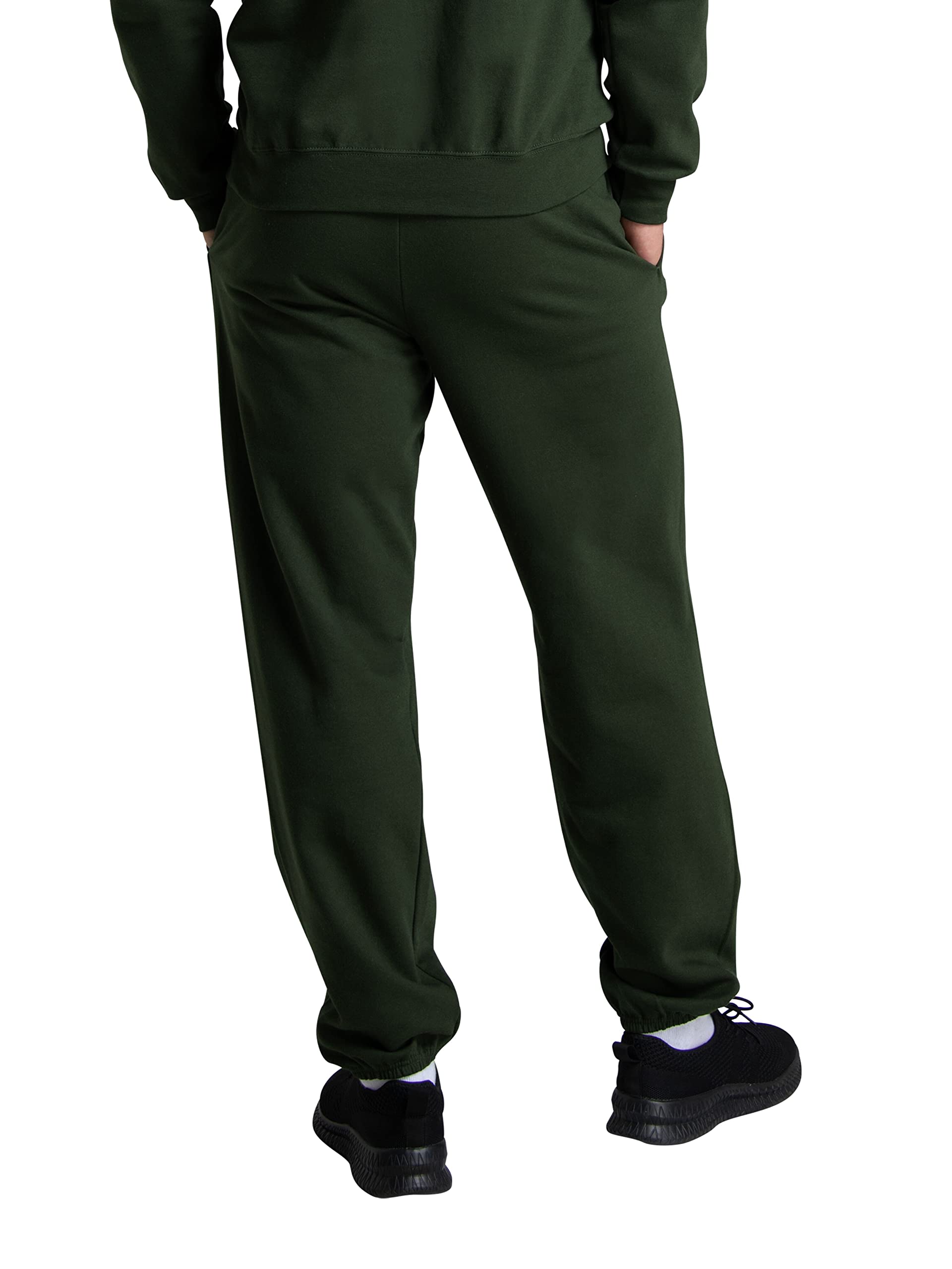 Fruit of the Loom Eversoft Fleece Elastic Bottom Sweatpants with Pockets, Relaxed Fit, Moisture Wicking, Breathable