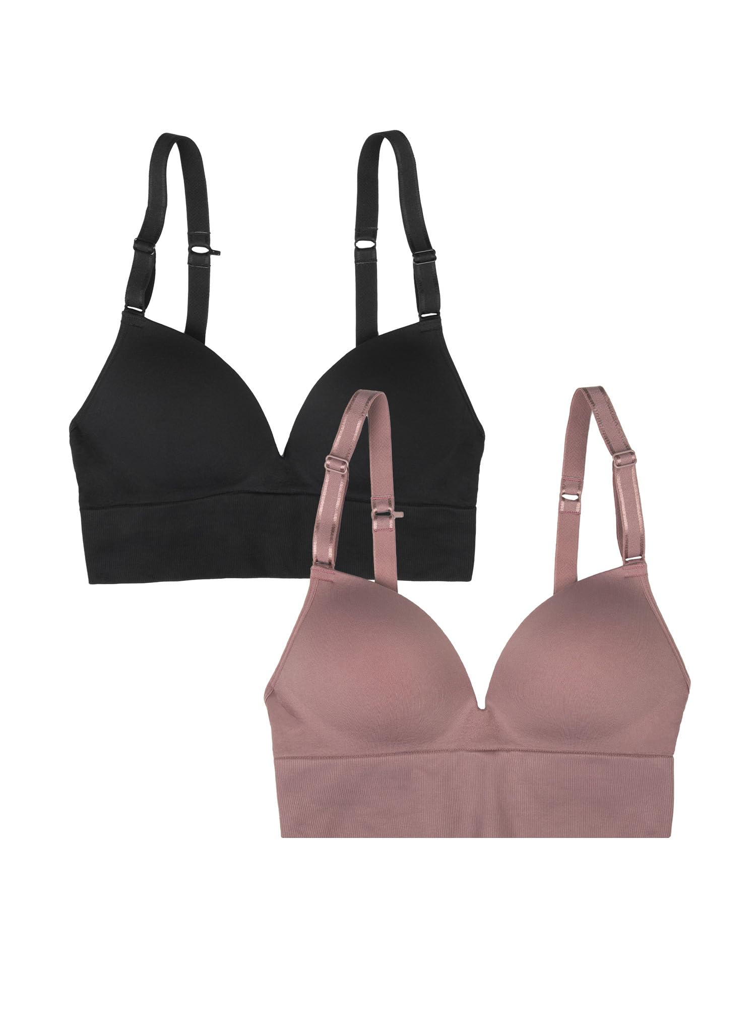 Fruit of the Loom: A Fresh Collection Confidence Booster 2 Pack Women's Seamless Push Up Bras for Lifted Comfort