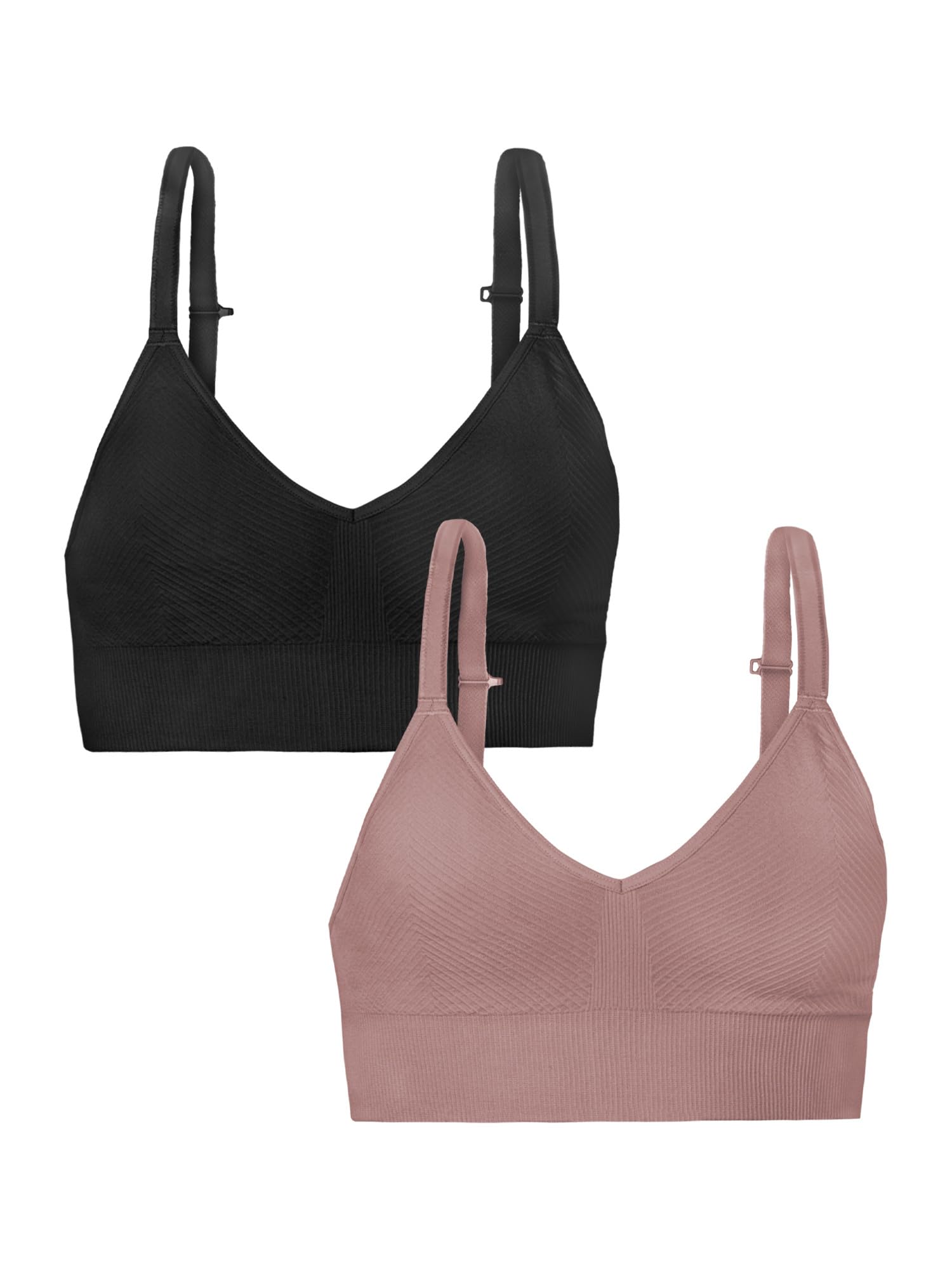 Fruit of the Loom A Fresh Collection So Comfy 2-Pack Women's Seamless Bralettes – Your New Everyday Essential