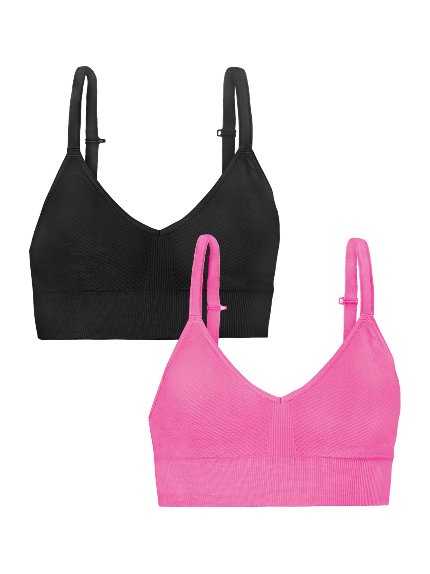 Fruit of the Loom A Fresh Collection So Comfy 2-Pack Women's Seamless Bralettes – Your New Everyday Essential