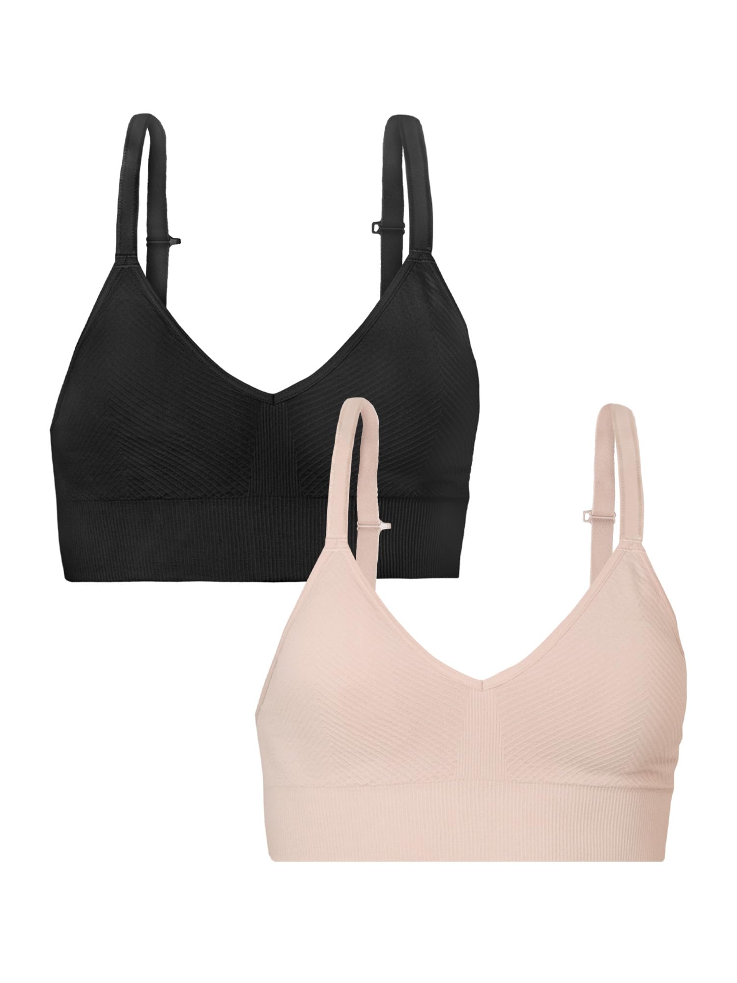 Fruit of the Loom A Fresh Collection So Comfy 2-Pack Women's Seamless Bralettes – Your New Everyday Essential