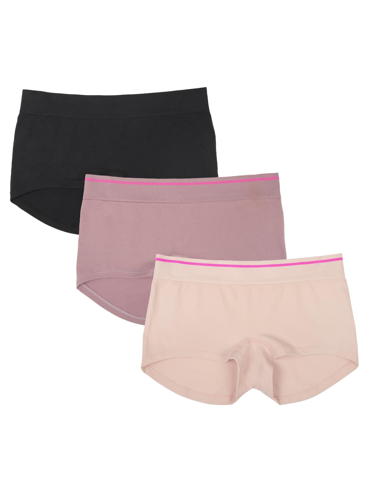 Fruit of the Loom A Fresh Collection Hey Shorty 3-Pack Seamless Boyshorts for Women’s Everyday Comfort