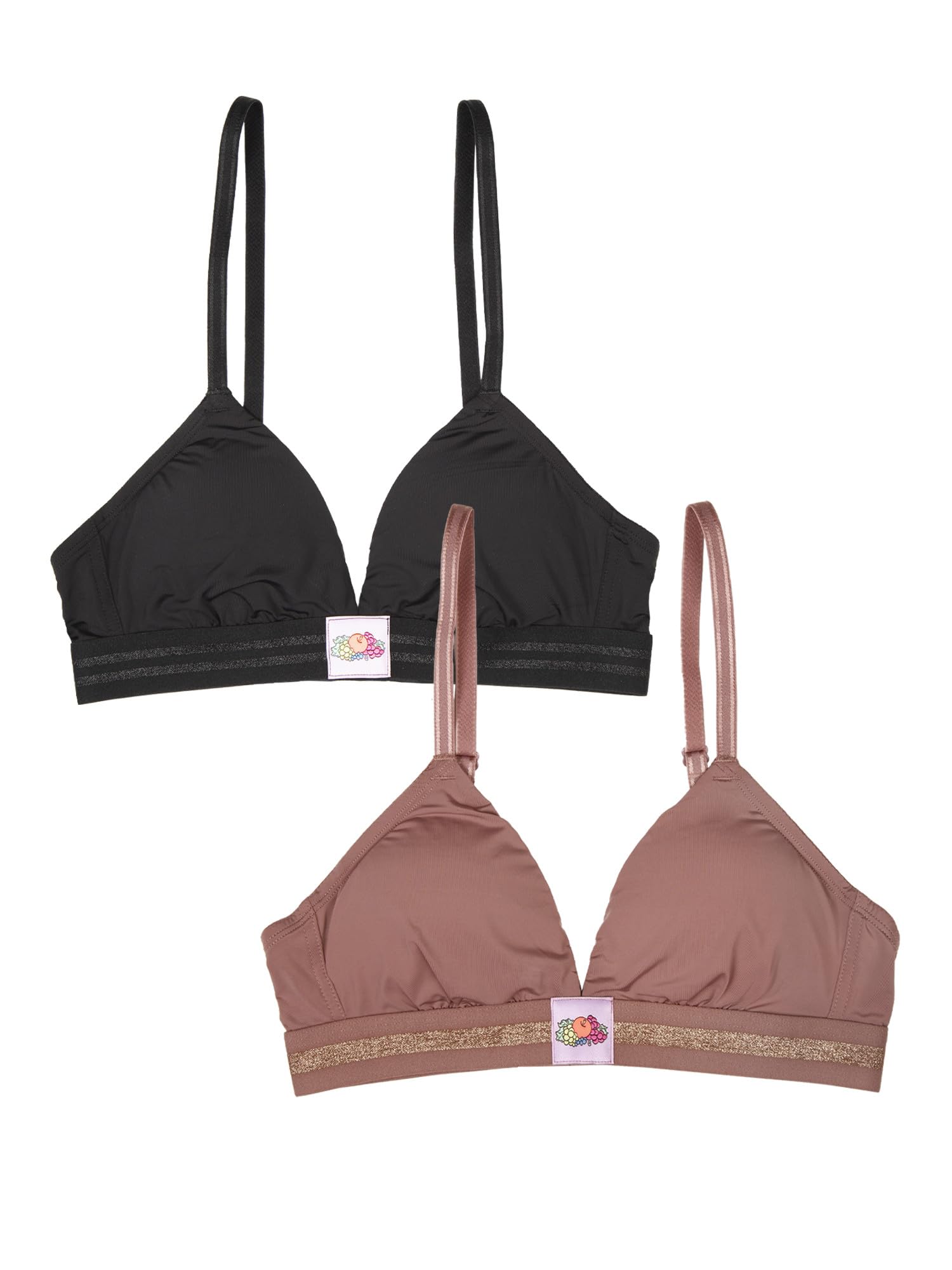 Fruit of the Loom A Fresh Collection FOMO Free 2-Pack Women's Triangle Bralettes – Modern Comfort & Sleek Design