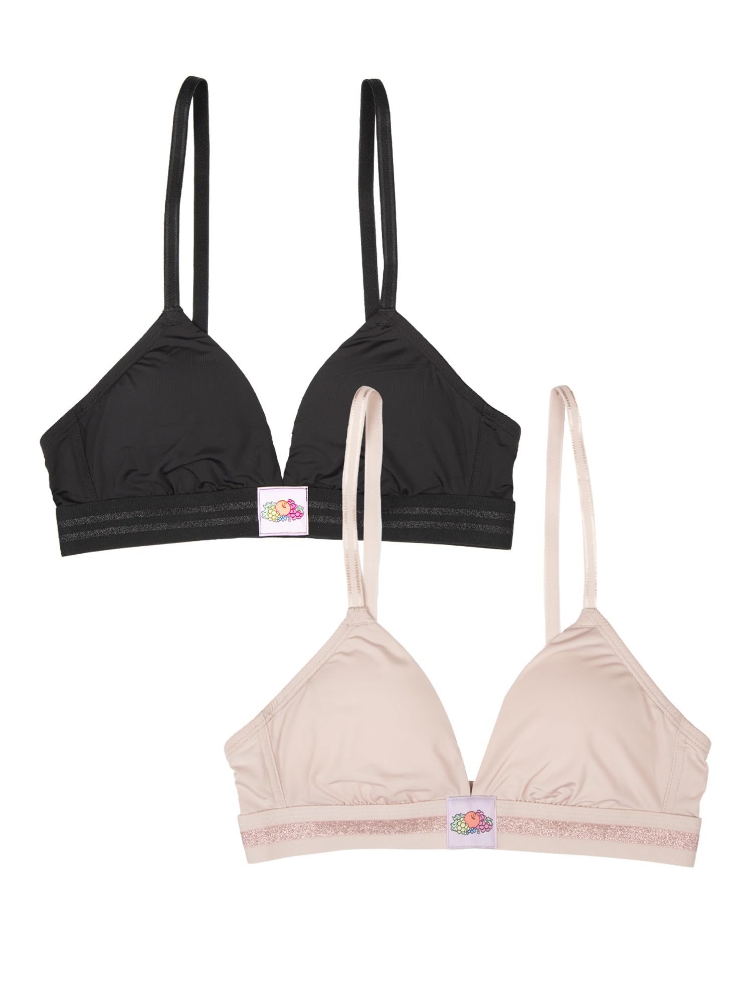 Fruit of the Loom A Fresh Collection FOMO Free 2-Pack Women's Triangle Bralettes – Modern Comfort & Sleek Design
