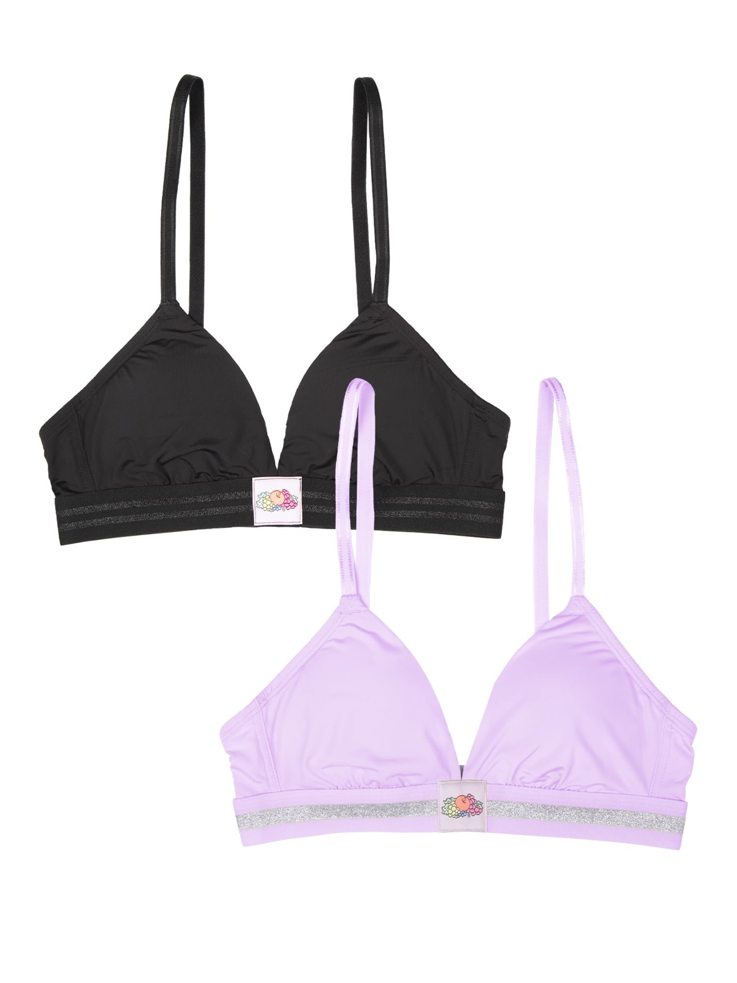 Fruit of the Loom A Fresh Collection FOMO Free 2-Pack Women's Triangle Bralettes – Modern Comfort & Sleek Design